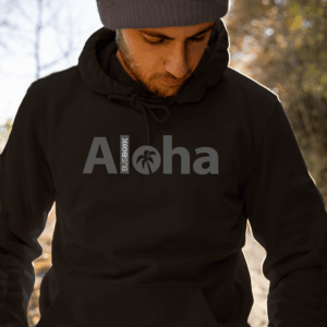 Hoodie ALOHA unisex schwarz